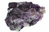 Purple Cubic Fluorite Crystal Cluster - China #128805-2